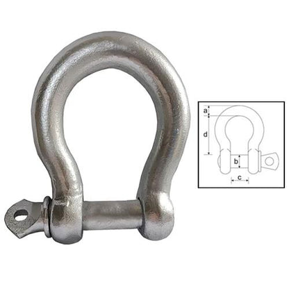 ITM Bow Shackle Commercial Galvanised 22mm Body