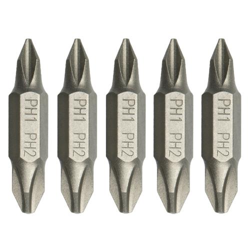 Teng 5Pc 32mm Dbl-End Bit PH#1 x PH#2