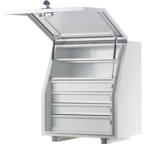 KABoxes 715 Series 4 Drawer 2 Shelves - White