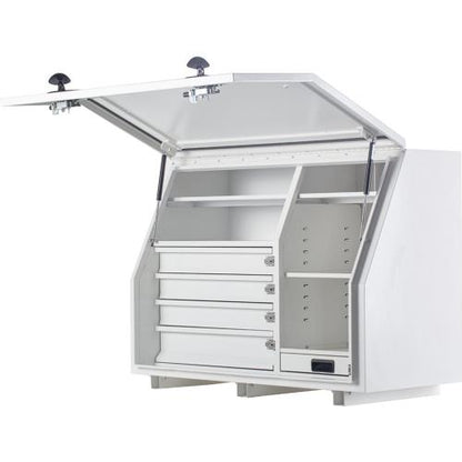 KABoxes 1360 Aluminium Series 4 Drawers & 5 Shelves - White