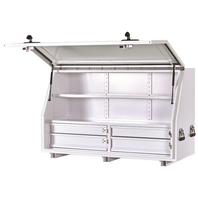 KABoxes 1360 Aluminium Series 4 Drawers & 2 Shelves - White