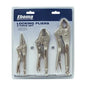 Ehoma 3pc Locking Plier Set, Round, Straight & Long Nose