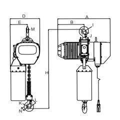 ITM Electric Hoist-415V-1 Ton-3 Meter Lift