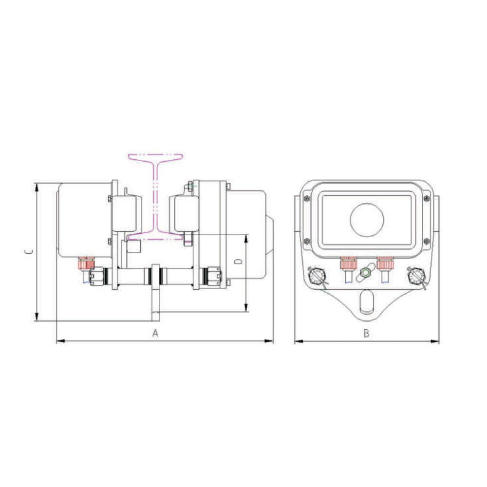 ITM Electric Hoist - 240V - 2 Ton-3 Meter Lift