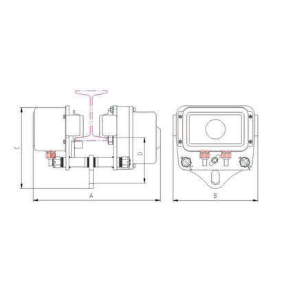 ITM Electric Hoist - 240V - 2 Ton-3 Meter Lift