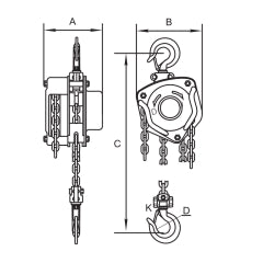 ITM Chain Block-Heavy Duty-500 kg-3 Meter Lift