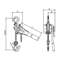 ITM Lever Hoist-Heavy Duty-3 Ton-1.5 Meter Lift