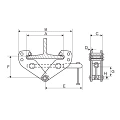 ITM Beam Clamp-1 Ton-230mm Beam Width