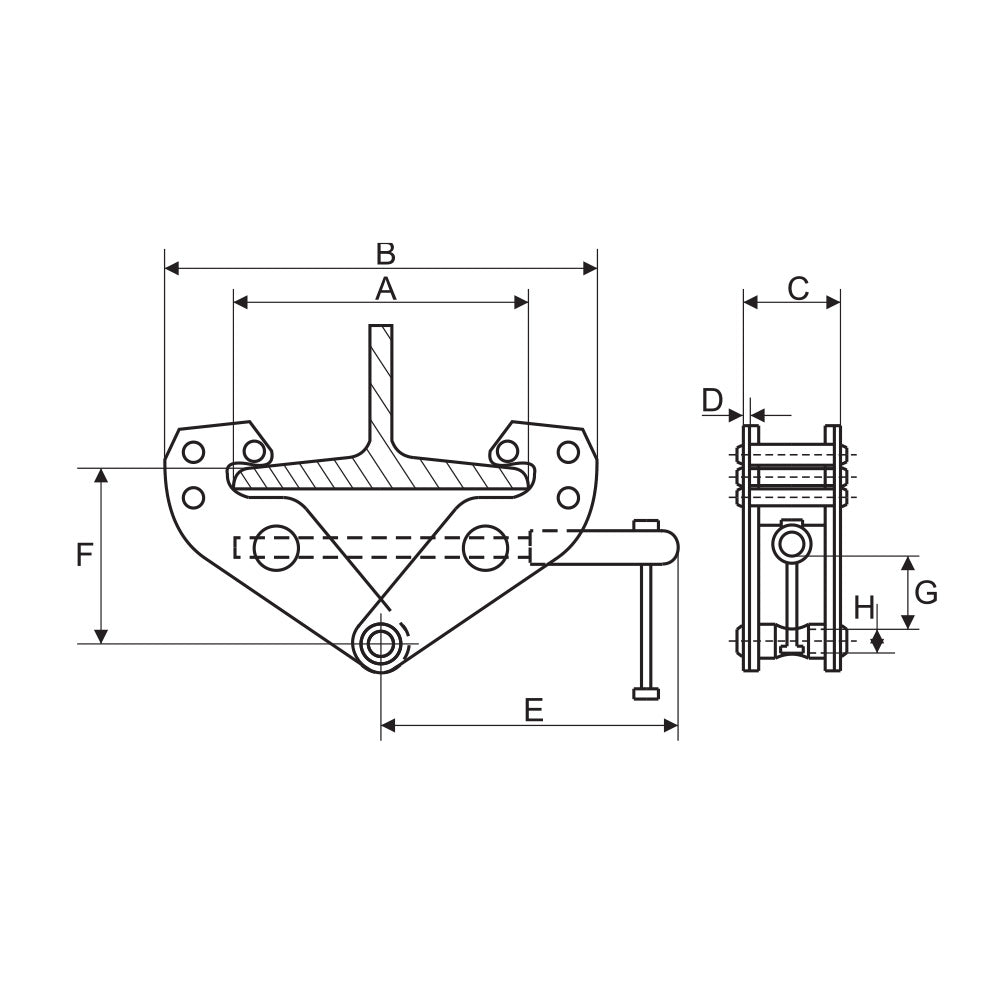 ITM Beam Clamp-2 Ton-230mm Beam Width