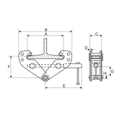 ITM Beam Clamp-3 Ton-320mm Beam Width