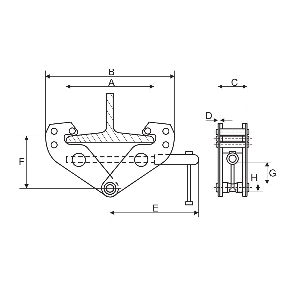 ITM Beam Clamp-3 Ton-320mm Beam Width