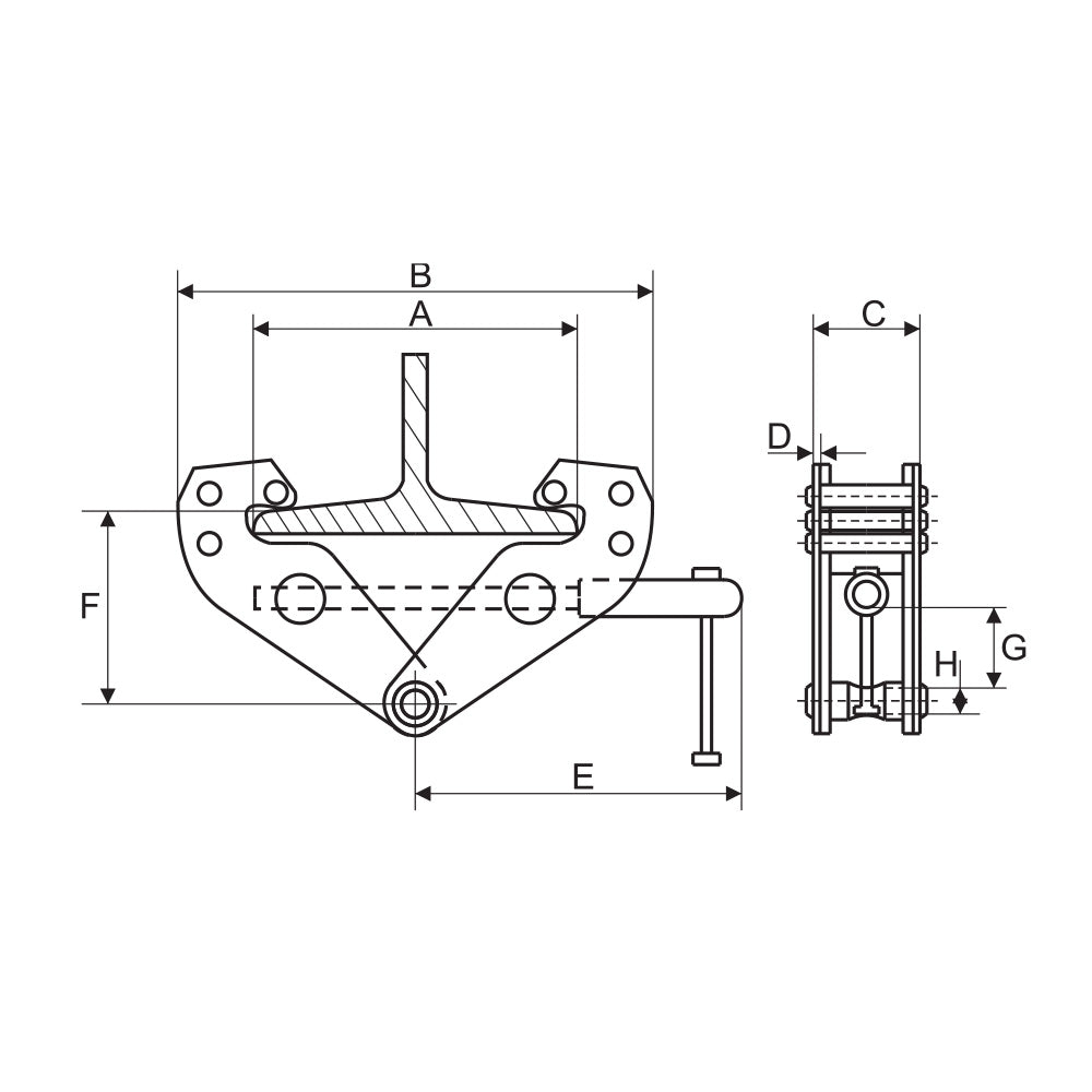 ITM Beam Clamp-5 Ton-320mm Beam Width