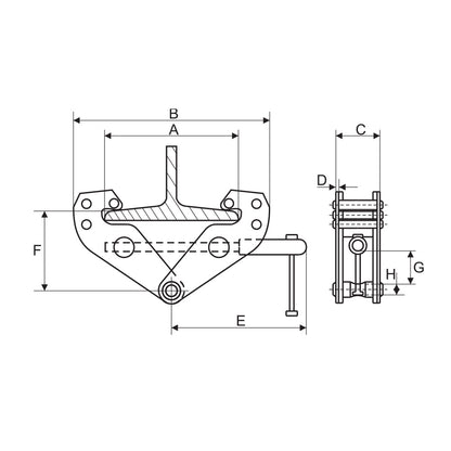 ITM Beam Clamp-5 Ton-320mm Beam Width