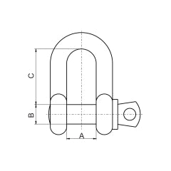 ITM Dee Shackle-Yellow Pin GS Screw Pin-9.5 Ton-29mm Body