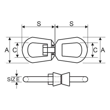 ITM Commercial Chain Swivel-Electric Galvanised-6mm