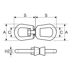 ITM Commercial Chain Swivel-Electric Galvanised-8mm