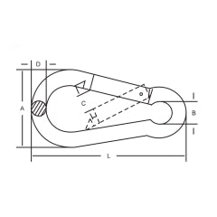 ITM Snap Hook-Electric Galvanised-4mm