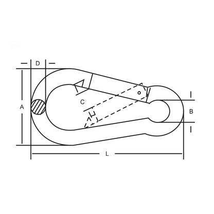 ITM Snap Hook-Electric Galvanised-4mm
