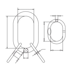 ITM G80 Recessed Enlarged Multi-Leg Master Link-32-36mmChain