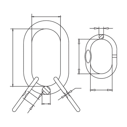 ITM G80 Recessed Enlarged Multi-Leg Master Link-32-36mmChain