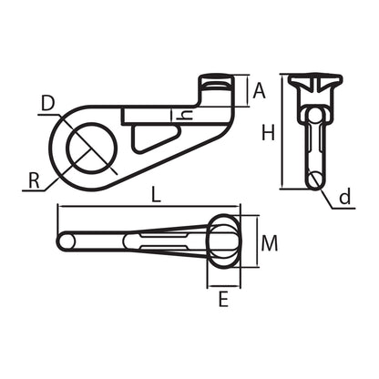 ITM G80 Eye Container Hook - Straight