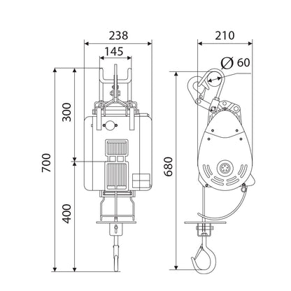 ITM Electric Wire Hoist 500kg 30M Lift