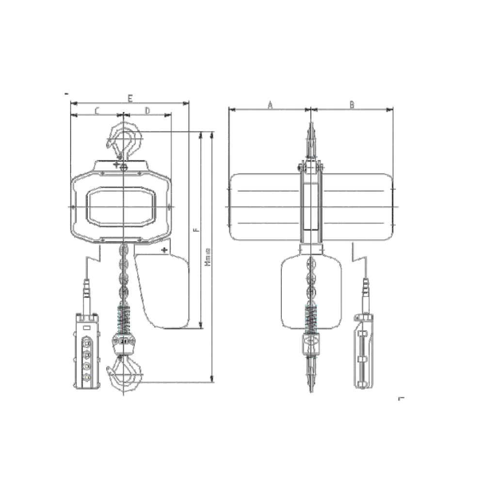 ITM 240V Electric Hoist-500kg-6 Meter Lift