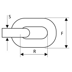 ITM Regular Link Chain-Electric Galv-25kg Drum-8mm Body