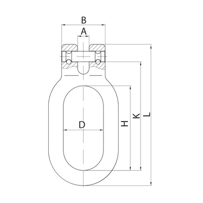 ITM G80 Clevis Single Master Link-7-8mm Chain