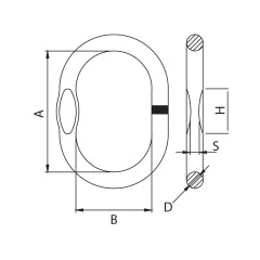 ITM G80 Recessed Enlarged Master Link-Oblong-7-8mm Chain