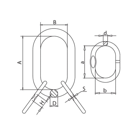 ITM G80 Recessed Enlarged Multi-Leg Master Link-10mm Chain
