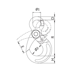 ITM G80 Eye Self Locking Hook-13mm Chain