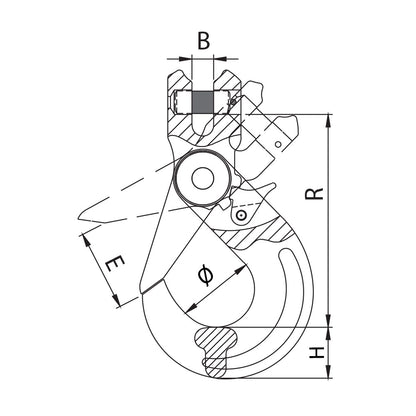 ITM G80 Clevis Self Locking Hook-16mm Chain