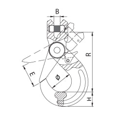 ITM G80 Clevis Self Locking Hook-26mm Chain