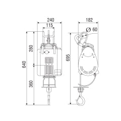 ITM Electric Wire Hoist 300kg 30M Lift