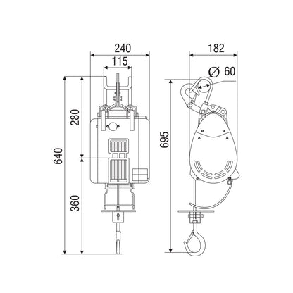 ITM Electric Wire Hoist 300kg 30M Lift
